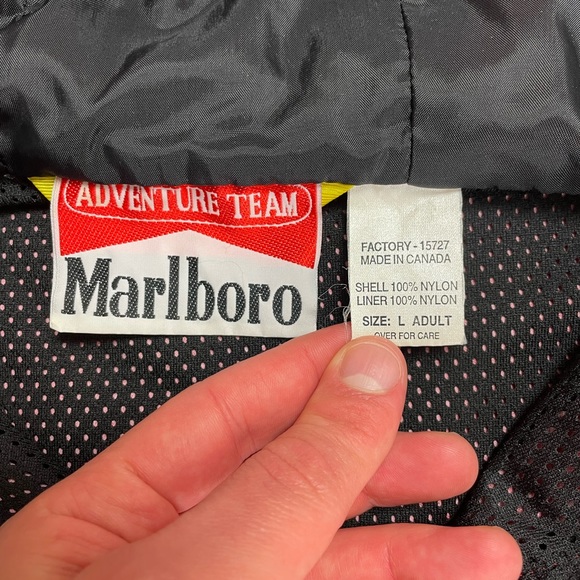 Vintage Marlboro Adventure Team Full Zip Up Hooded Windbreaker Jacket - Picture 6 of 14